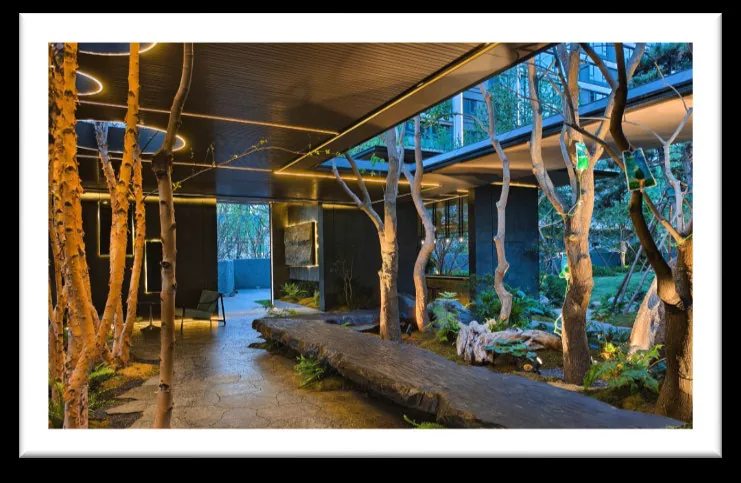 Decorative outdoor structure and hardscape